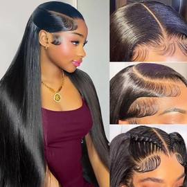 Karlami 13x6 Lace Front Wigs Human Hair 20 Inch Straight HD Lace Front Wigs Human Hair 150% Density 13x6 Frontal Wigs Human Hair Pre Plucked for Women Gluless Wigs with Baby Hair