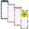 4 Large Magnetic Notepads – Big Notepads for Grocery List,
