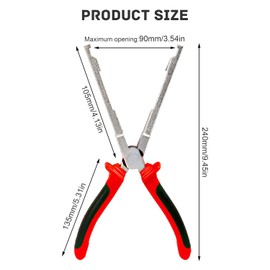 240 mm Glow Plug Pliers, Robust and Easy to Use, Glow Plug Plug Pliers, Large Opening Design, Pliers for Removing the Glow Plug Plug, for Diesel Engine Repair (Silver)