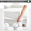 Pizuna Cotton Percale Single Fitted Sheet White,100% Long Staple Combed