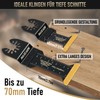 MaxEarn Oscillating Multitool Saw Blades, Titanium Extra Long Multitool Blades,