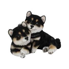 Uvia H20589-2 Good Friend Kuroshiba 7.8 x 7.5 x 6.3 inches (19.7 x 19 x 16 cm), Doll, Figure, Figure, Animal, Garden, Decoration, Dog, Dog