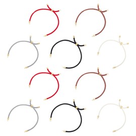 UNICRAFTALE Pack of 10 Sliding Bracelets 5 Colours Twisted Nylon Cord Bracelets 22 ~ 23 cm Adjustable Bracelet Metal Fittings Bracelet Chains for Jewellery Making Accessories for Women