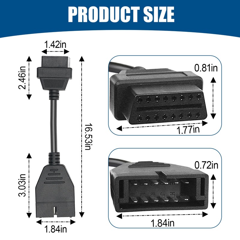 UHANBUT OBD1 to OBD2 GM Adapter, OBD1 12 Pins to