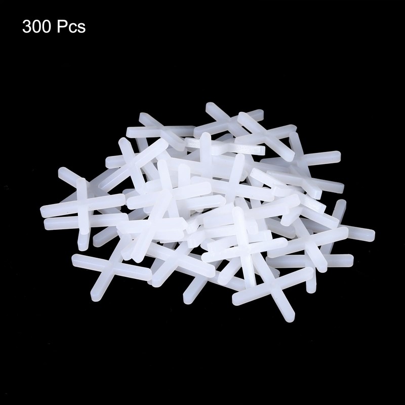 uxcell 300Pcs Tile Spacers 2.5mm 3/32" Wall Floor Tile Plastic