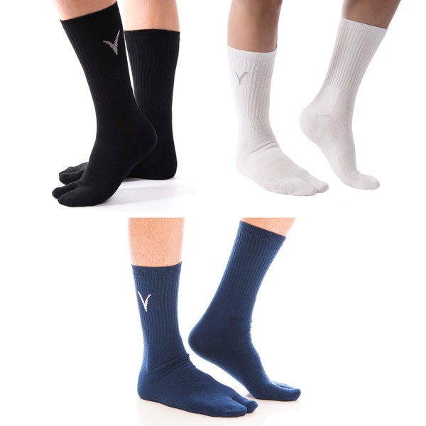 3 pares de calcetines con puntera en V para hombre