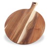 Acacia Wood Cutting Board Pizza Peel 39.5x29.5x1.5CM Round Wooden Charcuterie