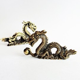 Double the Fortune & Blessings (2 Pack) Mini Brass Chinese Dragon Statues, each1.8 x 1.1 x 0.4 in. A Powerful Feng Shui Symbol for Attracting Prosperity & Success. Celebrate the Year of the Dragon
