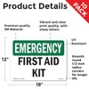 First Aid Kit OSHA Emergency Vinyl Decal Label 18 Inch
