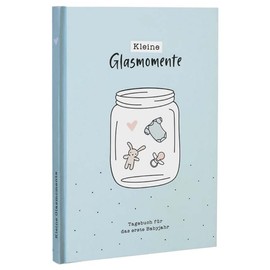 Odernichtoderdoch Baby Diary "Kleine Glasmomente" - Diary for the First Year of Life - DIN A5-128 Pages, Memory Book with Hard Cover