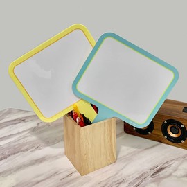 i-Scream Answer Paddle Whiteboard 4 Pcs – Dry Erase Board, Multi-Purpose for All Ages, School Classroom Activities, Kids Parties and Game Nights,(7.8 x 6.5 inch), Double Sided Paddles