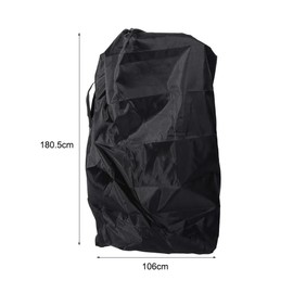 Gate Check Transport Bag for Pram, Transport Bag for Pushchair, Pram Bag for Aeroplane Travel, Protective Cover for Pushchair, Waterproof Protective Cover for Pushchair, 106 x 180.5 cm, black, Carry