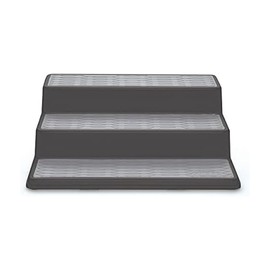 Copco Non-Skid 3-Tier Spice Pantry Kitchen Cabinet Organizer, 10-Inch, Charcoal