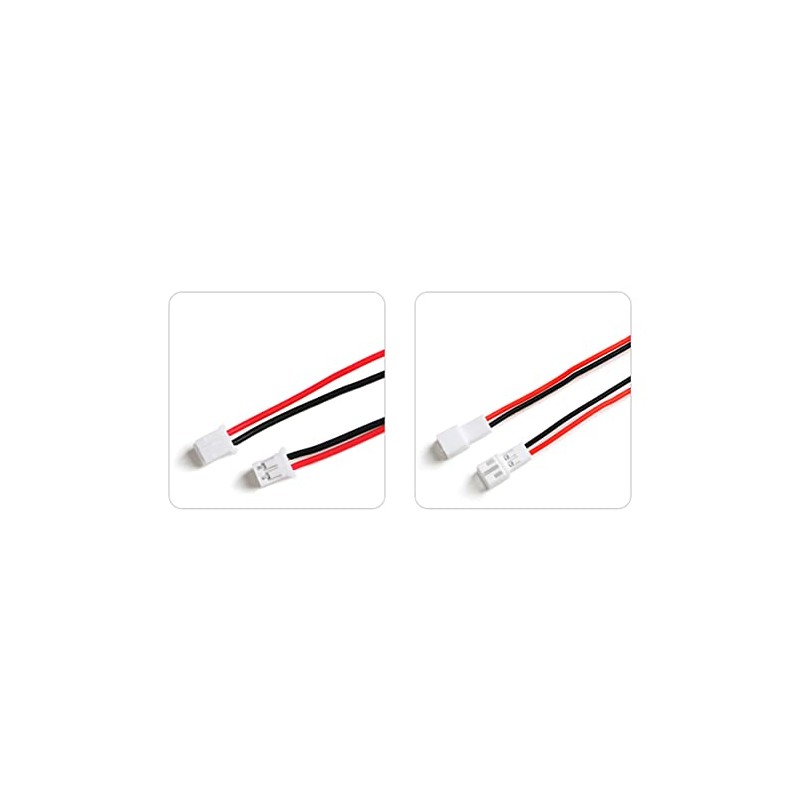 20 pares de conectores JST-PH de 2 pines, conector macho