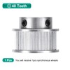 sourcing map GT-2 40T Pulley Synchronous Wheel 10mm Bore, Aluminum