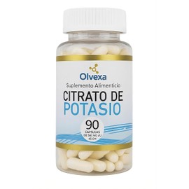 Citrato Potasio 500 Suplemento Calambres Musculares Balance Electrolítico Hidratación Alta Absorción Vegano Kosher Olvexa