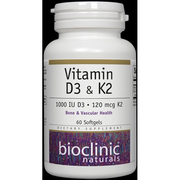 Bioclinic Naturals Vitamin D3 & K2 - 60 Softgels
