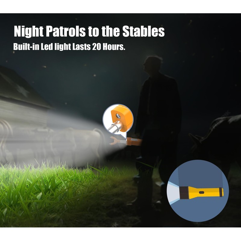 Cattle Prod Livestock Rechargeable Led Light, Waterproof Electric Livestock Prod