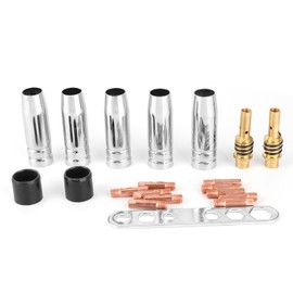 20Pcs/Set 12mm 0.8mm Welder Nozzle Contact Welding Tip Fit for MAG/MIG/MB15/MB14 Burner