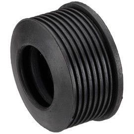 Haas Hot Water Pipe Nipple for Hot Water Siphon Elbow | for HTSW 1 1/4 Inch | Black Rubber | Pack of 1