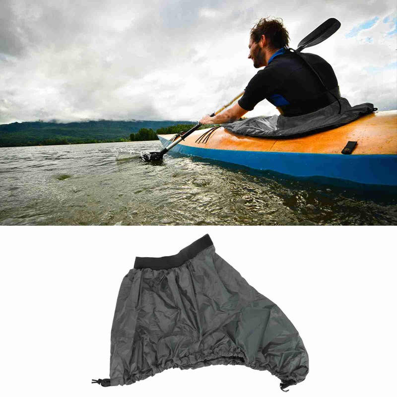 Adjustable Nylon Kayak Spray Skirt Waterproof Cover Water Sports Accessory(Gray)