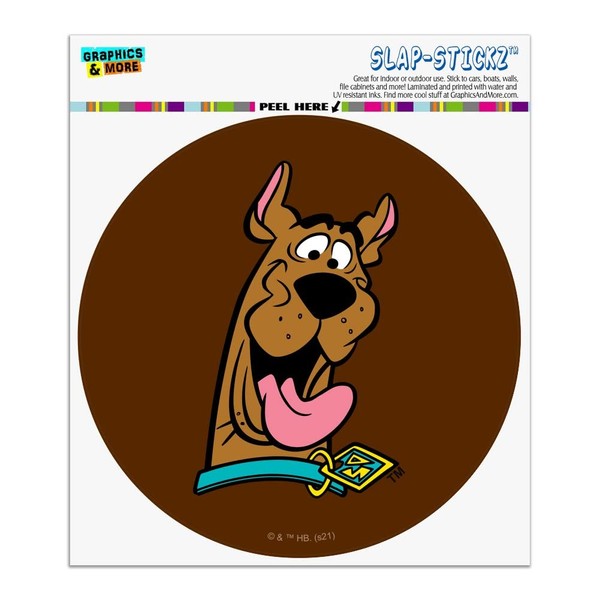 Scooby-Doo Headshot Automotive Car Window Locker Circle Bumper Sticker