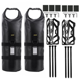 Taximi Bicycle Pannier Rack Bag with Holder Bicycle Frame Bag 100% Waterproof Rolltop Dry Bag Wear and Tear Resistant Bicycle Fork Bag Bicycle Bag 5 L (2 Sets)