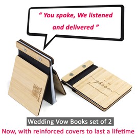 Wooden Wedding Vow Books Set of 2 - Wood Vow book set for wedding - Rustic Vows Book his and hers - Wooden Vow Renewal Books - Wood Wedding Vow Books - Bridal Shower Gift