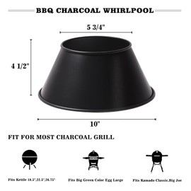 Whirlpool BBQ Accessories for Weber 22, 26.75 Inch WSM Smokey Mountain, Double Rolled Edge, Kettle Grill Accessories Fit Kamado Joe, Big Joe and L/XL Big Green Egg