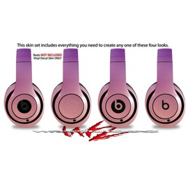 Skin Decal Wrap Works with Beats Studio 2 and 3 Wired and Wireless Headphones Smooth Fades Pink Purple Skin Only Headphones NOT Included