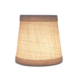 Aspen Creative 32713-6B 4" Bottom Width (3" x 4" x 4") Small Hardback Empire Shape Transitional Design Chandelier Clip-on Lamp Shade Set (6 Pack), Off White