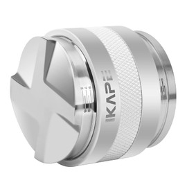 IKAPE Coffee Products, distribuidor de café de 53 mm y manipulador de mano, distribuidor de espresso de profundidad ajustable se adapta a todos los portafiltros espresso de 53 mm, compatible con