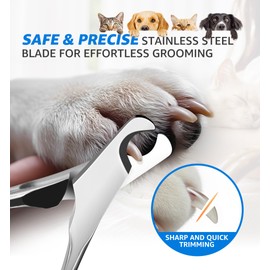 IPTPAS Pet Nail Clippers for Large Dogs, Wide-Opening Dog Nail Trimmer with All-Steel Material Sharp Durable Blades Built-in Spring, Professional Grooming Tool with Free Nail File for All Dogs & Cats