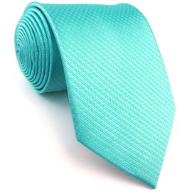 Shlax&Wing Solid Color Aqua Indigo Aquamarine Ties Mens Necktie Fahion Extra Long