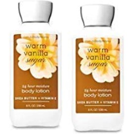 Bath and Body Works 2 Pack Warm Vanilla Sugar Super Smooth Body Lotion 8 Oz