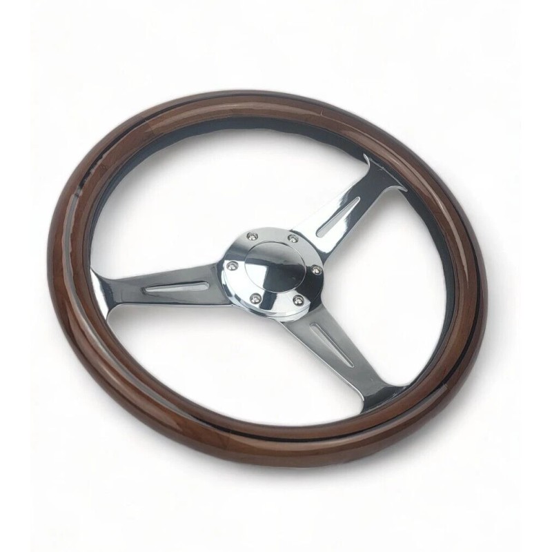 New World Motoring 14" Inch Classic Nostalgia Style Wood Grip