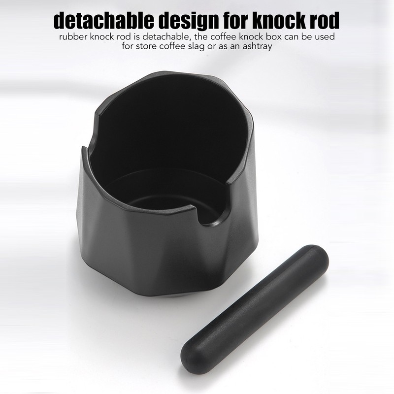 Coffee Knock Box ABS Black Non Slip Multifunctional Coffee Grind