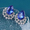 Yienate Crystal Teardrop Stud Earrings Instructions Ruby / Sapphire Water