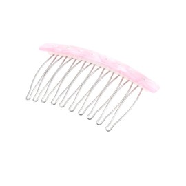 Ipetboom Long Use Acrylic Hair Comb Rhinestone Tuck Comb for Women Pink Hair Accessories for