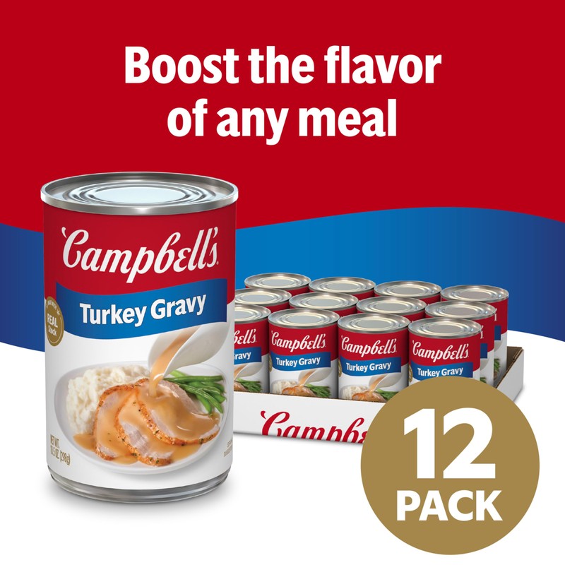 Campbell’s Turkey Gravy, 10.5 oz Can (12 Pack)