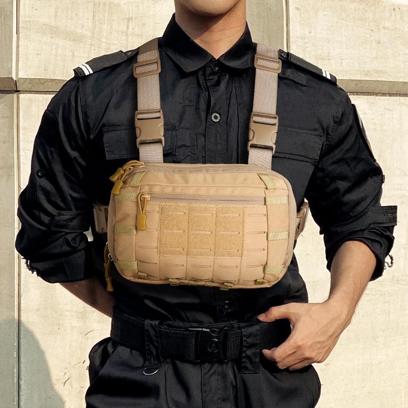 Tactical Chest Pack, Adjustable Front Chest Bag with CCW Compartment