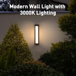 MVBT Modern Outdoor Big Wall Light, 26 Inches LED Porch Patio Door Entryway Sconce Exterior Fixture IP54 Waterproof Decarative Outside Wall Lamp 3000K Landscape Lighting