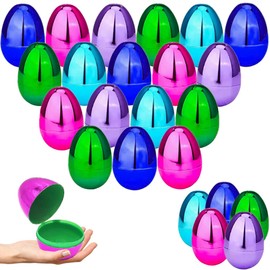 The Dreidel Company Metallic Fillable Easter Eggs with Hinge Bulk Colorful Bright Plastic Easter Eggs, Perfect for Easter Egg Hunt, Surprise Egg, Easter Hunt, 2.25" Assorted Colors (960-Pack)