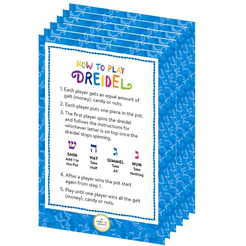 The Dreidel Company 100-Pack Metallic Multi-Colored Dreidels for Hanukkah with