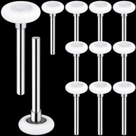 Funtery 12 Pack 2" Nylon Garage Door Rollers with Double Seal Cap 4" Stem, Quiet Smooth Garage Door Wheels Replacement, 6200 ZZ Double Seal Precision Bearings (White)