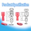 100PCS Nylon Spade Quick Disconnect Connectors Kit 22-10 AWG Male
