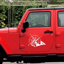 ZIRAN 48 x 34 cm Offroad Compass Car Sticker Rose Navigating Vinyl Sticker Car Truck Car Laptop Car Door and Bonnet