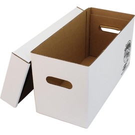 Square Deal Recordings & Supplies 7" 45rpm Vinyl Record Storage Box - Heavy Duty Cardboard with Removable Lid - Holds up to 200 7" Records - 5 Boxes #07BC09HD