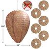 DECYOOL 6 Pack Paper Wasp Nest Decoy Hanging Wasp Deterrent