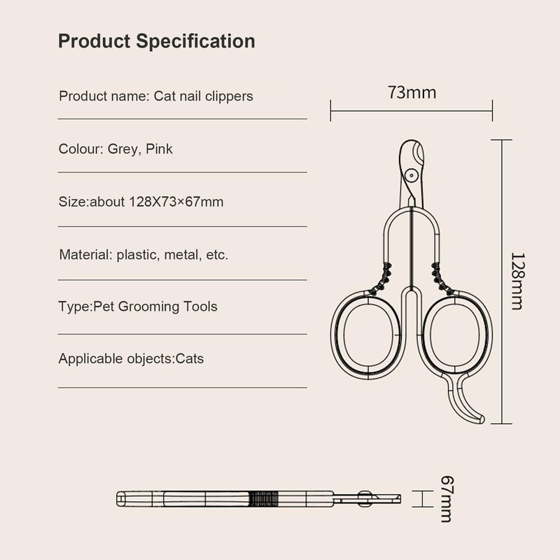 ZEWZE Cat Nail Clippers, Safety Stainless Steel Cat Nail Trimmer,